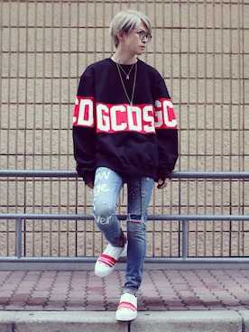 「OVERDESIGN（オーバーデザイン）のアイテム」を使った、AZMAXXXさん（メンズ・174cm）の夏コーディネート