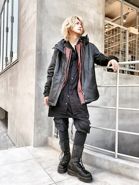 「ISAMU KATAYAMA BACKLASH（イサムカタヤマバックラッシュ）のアイテム（ジャケット/アウター）」を使った、AZMAXXXさん（メンズ・174cm）の秋コーディネート