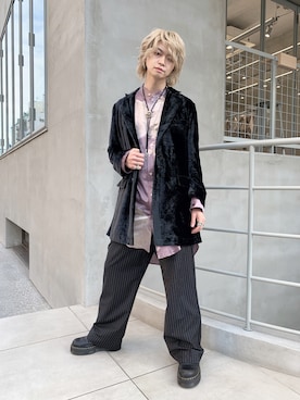 「ROYAL FLASH（ロイヤルフラッシュ）のアイテム（スラックス）」を使った、AZMAXXXさん（メンズ・174cm）の冬コーディネート