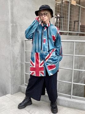 「MIHARAYASUHIRO（ミハラヤスヒロ）のアイテム（スラックス）」を使った、AZMAXXXさん（メンズ・174cm）の冬コーディネート
