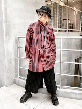「MIHARAYASUHIRO（ミハラヤスヒロ）のアイテム（スラックス）」を使った、AZMAXXXさん（メンズ・174cm）の冬コーディネート