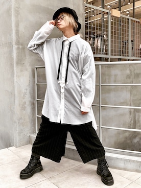 「MIHARAYASUHIRO（ミハラヤスヒロ）のアイテム（スラックス）」を使った、AZMAXXXさん（メンズ・174cm）の冬コーディネート