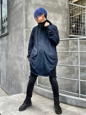 「アイテム（ピアス（両耳用）、ブラック系）」を使った、AZMAXXXさん（メンズ・174cm）の冬コーディネート