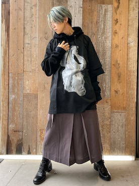 「アイテム（パーカー）」を使った、AZMAXXXさん（メンズ・174cm）の冬コーディネート