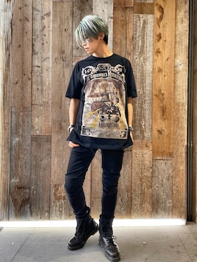 「アイテム（ピアス（両耳用）、ブラック系）」を使った、AZMAXXXさん（メンズ・174cm）の冬コーディネート