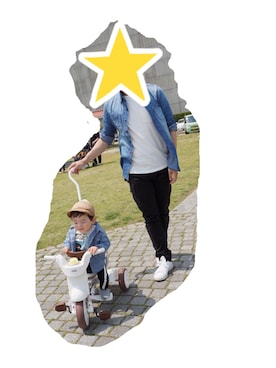 「家族旅行」｜「アイテム（帽子）」を使った、zentaさん（キッズ・70cm）の春コーディネート