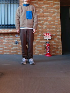 「レトロX」｜「アイテム（ダウンジャケット/コート）」を使った、マズローさん（メンズ・178cm）の冬コーディネート