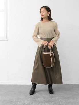 「定番」｜「アイテム（ブーツ）」を使った、sr__aさん（レディース・152cm）の秋コーディネート