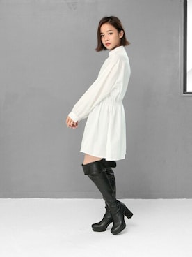 「厚底」｜sr__aさん（レディース・152cm）の秋コーディネート