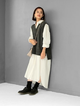 「厚底」｜「アイテム（その他シューズ）」を使った、sr__aさん（レディース・152cm）の秋コーディネート