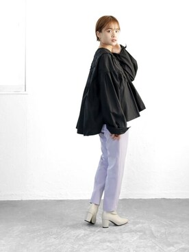 「定番」｜「アイテム（ブーツ）」を使った、sr__aさん（レディース・152cm）の秋コーディネート