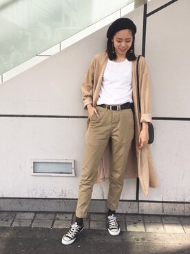 「ETRE TOKYO（エトレトウキョウ）のアイテム（その他アウター）」を使った、KAORIさん（レディース・163cm）の秋コーディネート