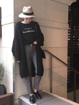「PRADA（プラダ）のアイテム（その他シューズ）」を使った、KAORIさん（レディース・163cm）の秋コーディネート