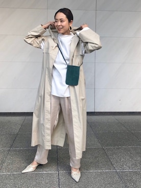 「ETRE TOKYO（エトレトウキョウ）のアイテム（その他アウター）」を使った、KAORIさん（レディース・163cm）の春コーディネート