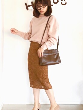 「茶系コーデ」｜yukaさん（レディース・154cm）の秋コーディネート