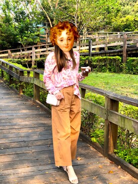 「ESPRIT（エスプリ）のアイテム（トップス）」を使った、愛喝黑糖咖啡さん（レディース・165cm）の春コーディネート