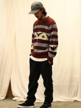 「BOW WOW（バウワウ）のアイテム」を使った、環王さん（メンズ・177cm）の冬コーディネート