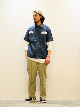 「BOW WOW（バウワウ）のアイテム」を使った、環王さん（メンズ・177cm）の春コーディネート