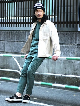 「JOURNAL STANDARD（ジャーナルスタンダード）のアイテム（ブルゾン）」を使った、環王さん（メンズ・177cm）の春コーディネート