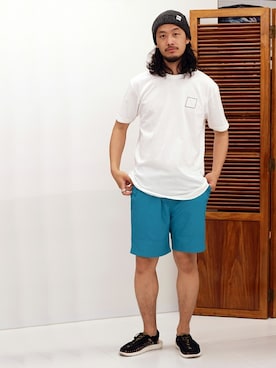 「Champion（チャンピオン）のアイテム（その他パンツ）」を使った、環王さん（メンズ・177cm）の夏コーディネート