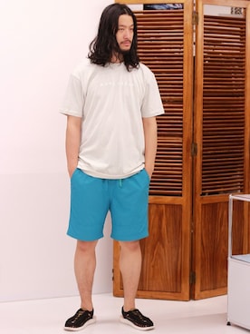「Champion（チャンピオン）のアイテム（その他パンツ）」を使った、環王さん（メンズ・177cm）の夏コーディネート