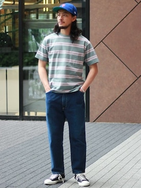 「CONVERSE SKATEBOARDING（コンバーススケートボーディング）のアイテム」を使った、環王さん（メンズ・177cm）の夏コーディネート