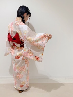 「GRL」｜「アイテム（浴衣）」を使った、はるかさん（レディース・155cm）の秋コーディネート
