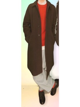 「アイテム（ステンカラーコート）」を使った、IBUKIさん（メンズ・162cm・10代）の冬コーディネート