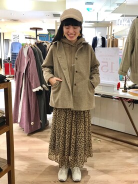「ehka sopo（エヘカソポ）のアイテム（アクセサリー）」を使った、ℚ𝕚𝕒𝕠 𝕐𝕚𝕟𝕘🌙さん（レディース・156cm）の春コーディネート