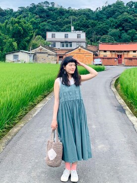 「ehka sopo（エヘカソポ）のアイテム（アクセサリー）」を使った、ℚ𝕚𝕒𝕠 𝕐𝕚𝕟𝕘🌙さん（レディース・156cm）の秋コーディネート