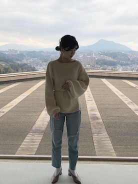 「GRL（グレイル）のアイテム（ピアス（両耳用））」を使った、Miaさん（レディース・156cm）の冬コーディネート