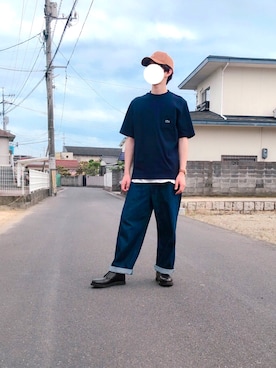 「DANTON（ダントン）のアイテム（デニムパンツ）」を使った、つばたくろーさん（メンズ・176cm）の春コーディネート
