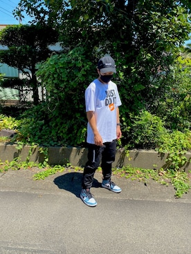 「BEN DAVIS（ベンデイビス）のアイテム（キャップ）」を使った、りこぴんさん（メンズ・165cm）の夏コーディネート