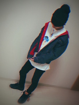 「Jordan」｜「アイテム（デニムジャケット）」を使った、takuさん（メンズ・165cm）の秋コーディネート