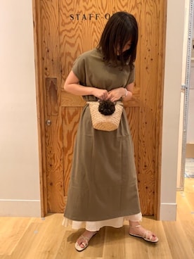 「USAコットン」｜「アイテム（サンダル）」を使った、coen  ますみつさん（レディース・160cm）の夏コーディネート