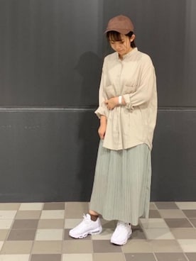 「coen（コーエン）のアイテム（キャップ）」を使った、coen  ますみつさん（レディース・158cm）の秋コーディネート