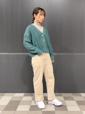 「coen（コーエン）のアイテム（カーディガン/ボレロ）」を使った、coen  ますみつさん（レディース・158cm）の秋コーディネート
