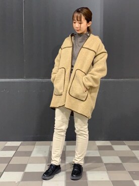 「coen（コーエン）のアイテム（ブルゾン）」を使った、coen  ますみつさん（レディース・158cm）の秋コーディネート