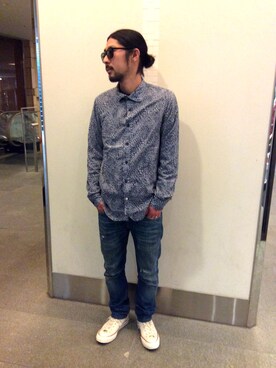 「GANESH（ガネーシュ）のアイテム」を使った、misoさん（メンズ・168cm）の春コーディネート