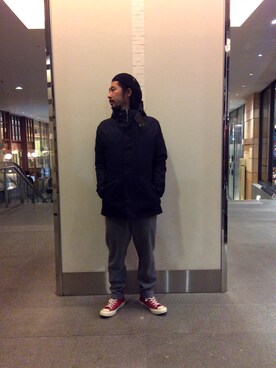 「samas（サマス）のアイテム」を使った、misoさん（メンズ・168cm）の冬コーディネート