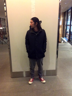 「samas（サマス）のアイテム」を使った、misoさん（メンズ・168cm）の冬コーディネート