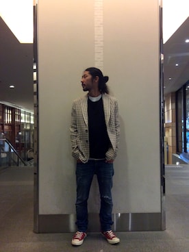 「T-JACKET（ティージャケット）のアイテム」を使った、misoさん（メンズ・168cm）の春コーディネート