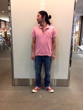 「Project e（プロジェクトイー）のアイテム」を使った、misoさん（メンズ・168cm）の春コーディネート