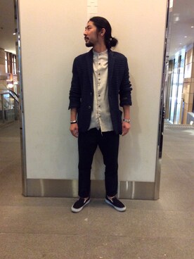 「g-stage（ジーステージ）のアイテム（テーラードジャケット）」を使った、misoさん（メンズ・168cm）の夏コーディネート