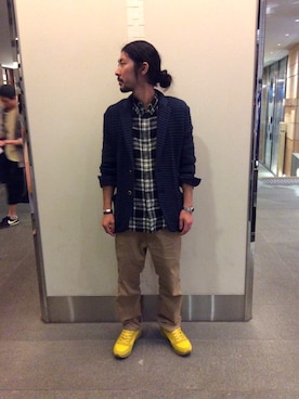 「g-stage（ジーステージ）のアイテム（テーラードジャケット）」を使った、misoさん（メンズ・168cm）の夏コーディネート