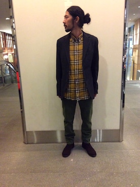 「ROYAL ROW（ロイヤル ロウ）のアイテム」を使った、misoさん（メンズ・168cm）の秋コーディネート