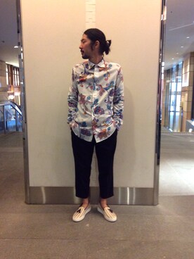 「GANESH（ガネーシュ）のアイテム」を使った、misoさん（メンズ・168cm）の春コーディネート