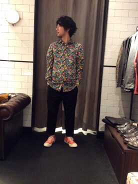 「GANESH（ガネーシュ）のアイテム」を使った、misoさん（メンズ・168cm）の春コーディネート