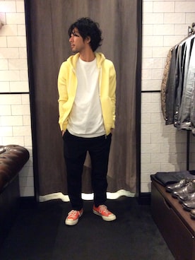 「SEAGREEN（シーグリーン）のアイテム」を使った、misoさん（メンズ・168cm）の春コーディネート