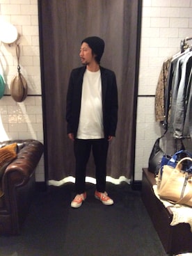 「TRANSIT（トランジット）のアイテム（ジャケット/アウター）」を使った、misoさん（メンズ・168cm）の夏コーディネート